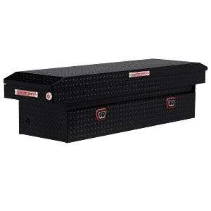 Model 127-5-04 Saddle Box, Aluminum, Full Standard, Gloss Black, 11.0 cu ft
