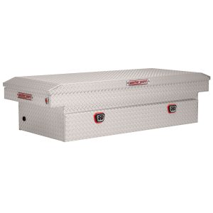 Model 117-0-04 Saddle Box, Aluminum, Full Extra Wide, Clear, 15.5 cu ft