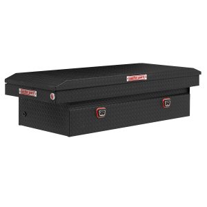 Model 117-52-04 Saddle Box, Aluminum, Full Extra Wide, Textured Matte Black, 15.5 cu ft