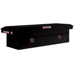 Model 121-5-04 Saddle Box, Aluminum, Full Low Profile, Gloss Black, 11.0 cu ft
