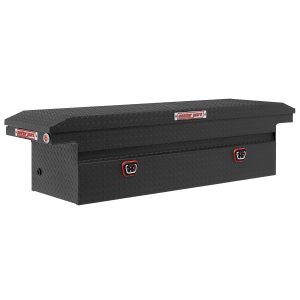 Model 121-52-04 Saddle Box, Aluminum, Full Low Profile, Textured Matte Black, 11.0 cu ft