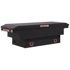 Model 131-52-04 Saddle Box, Aluminum, Mid-Size Low Profile, Textured Matte Black, 8.0 cu ft