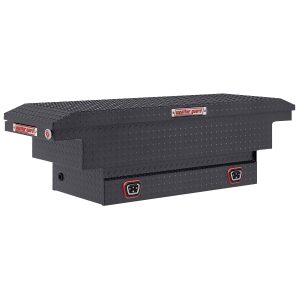 Model 131-6-04 Saddle Box, Aluminum, Mid-Size Low Profile, Gunmetal Gray, 8.0 cu ft