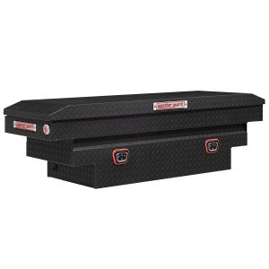 Model 137-52-04 Saddle Box, Aluminum, Mid-Size Deep, Textured Matte Black, 9.0 cu ft