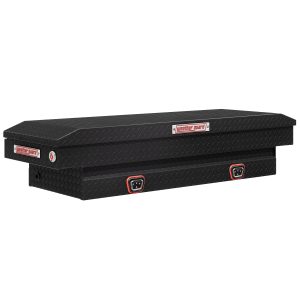 Model 154-52-04 Saddle Box, Aluminum, Mid-Size, Textured Matte Black, 7.0 cu ft