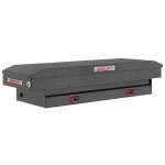 Model 154-6-04 Saddle Box, Aluminum, Mid-Size, Gunmetal Gray, 7.0 cu ft