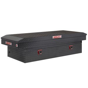 Model 117-6-04 Saddle Box, Aluminum, Full Extra Wide, Gunmetal Gray, 15.5 cu ft